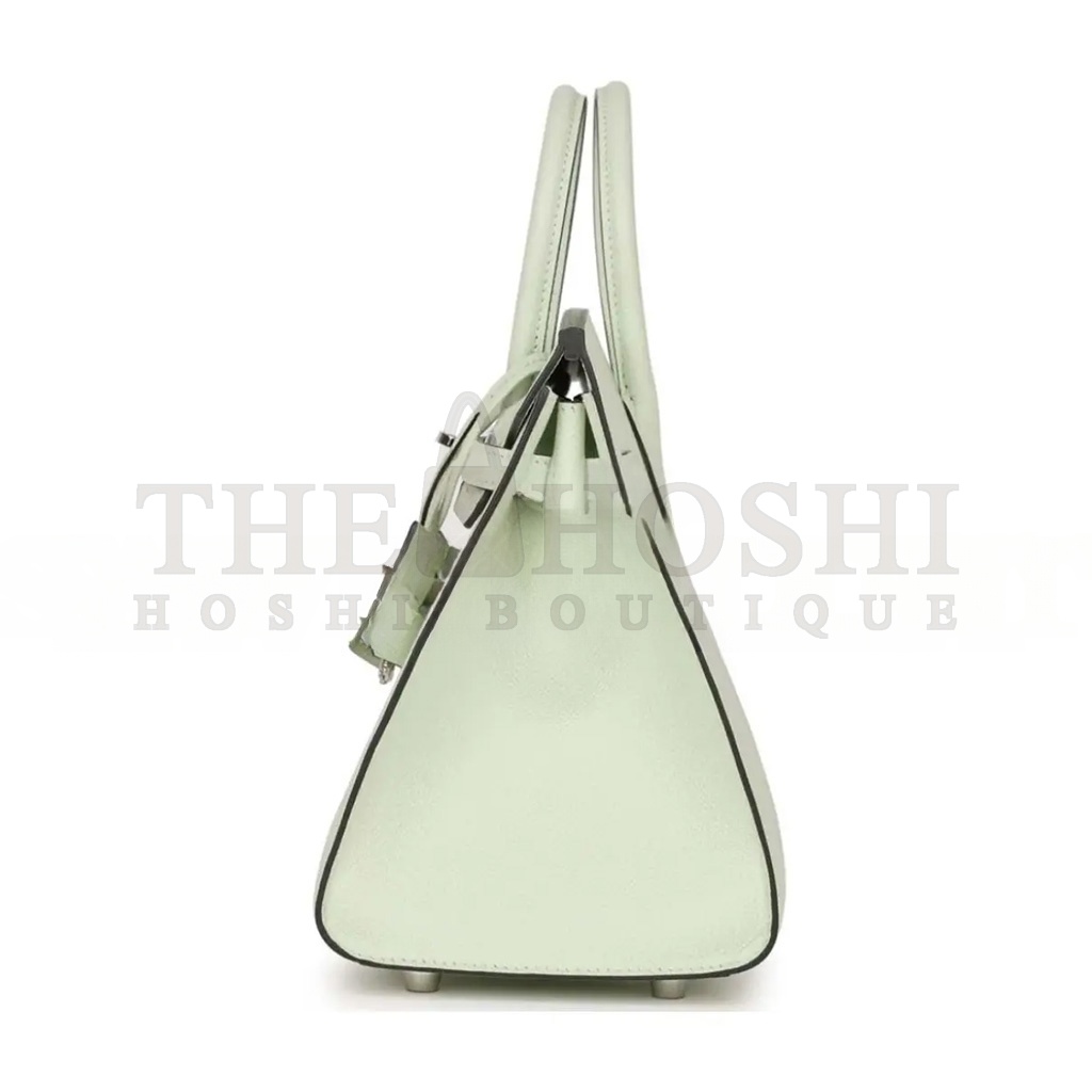 H**me5 BIRKIN 25 SWIFT LEATHER BUBBLE GREEN SILVER BUCKLE BAG H049362CK01 (25*20*13cm) Master Quality